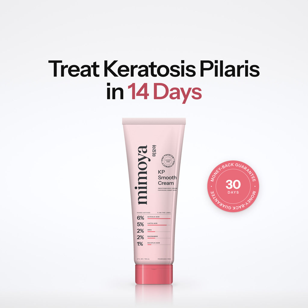 MIMOYA KP Smooth Cream tube for keratosis pilaris and strawberry skin: treat keratosis pilaris in 14 days