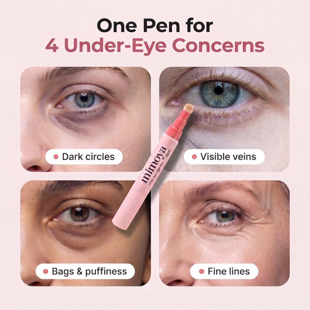 One under-eye concealer pen for dark circles, visible veins, bags and puffiness, and fine lines